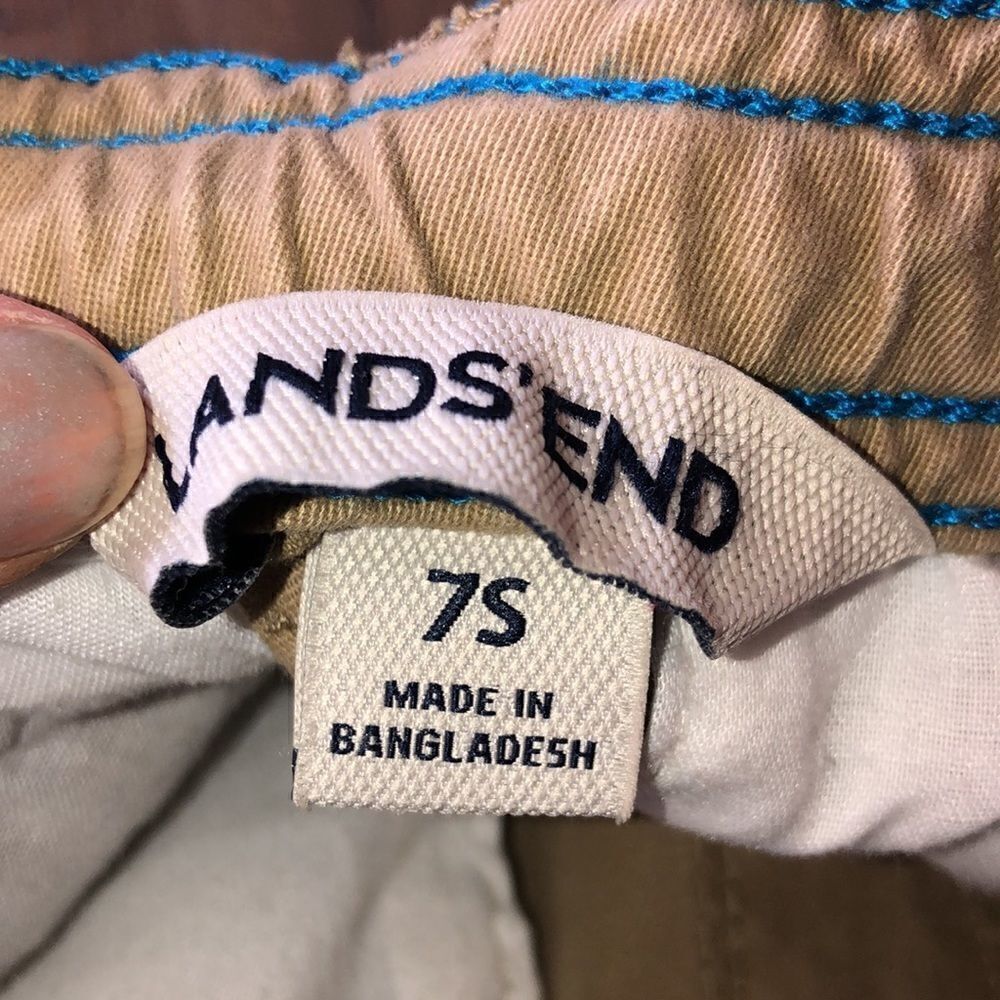 Lands End Unisex Khaki Cargo Pants. 6 Pockets. All Cotton. - Picture 5 of 11